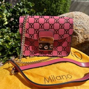 Valentino by Mario Valentino Bijou Monogram Crossbody Bag Pink